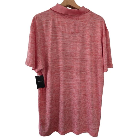 F.O.G. By London Fog Men's XL | L Polo Short Sleeve Shirt Coral Outerspace - Picture 4 of 8